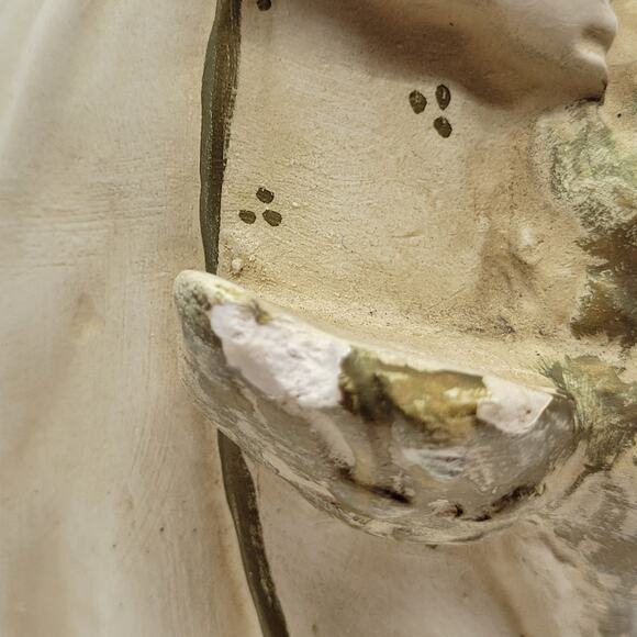 Vintage Antique Chalkware Dutch Girl with Goose Figure Figurine Sculpture - Picture 4 of 9